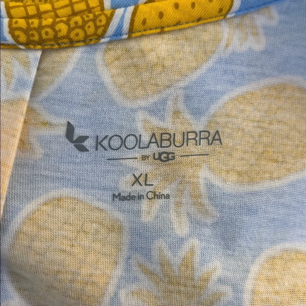 UGG by Koolaburra Blue‎ & Yellow Pineapple Print Tank Top Summer Dress Size XL